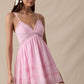 Gabby V-Neck Lace Trim Mini Dress Clothing Sky to Moon 