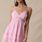 Gabby V-Neck Lace Trim Mini Dress Clothing Sky to Moon 