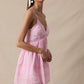 Gabby V-Neck Lace Trim Mini Dress Clothing Sky to Moon 