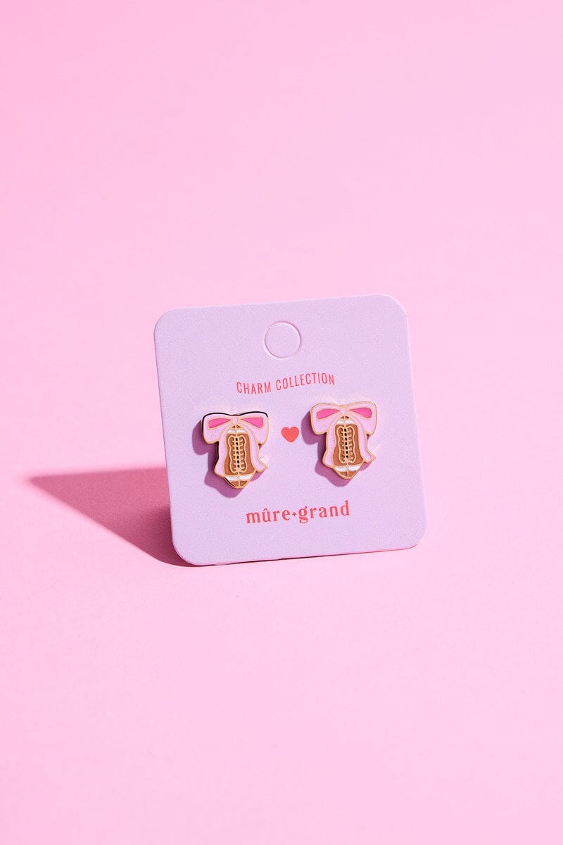 Game Day Enamel Charm Stud EarringsMure + Grand