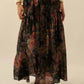 Garden Ramble Smocked Floral Chiffon Maxi Skirt Clothing Promesa 