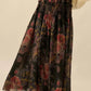 Garden Ramble Smocked Floral Chiffon Maxi Skirt Clothing Promesa 