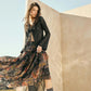 Garden Ramble Smocked Floral Chiffon Maxi Skirt Clothing Promesa 