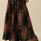 Garden Ramble Smocked Floral Chiffon Maxi Skirt Clothing Promesa 