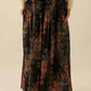 Garden Ramble Smocked Floral Chiffon Maxi Skirt Clothing Promesa 