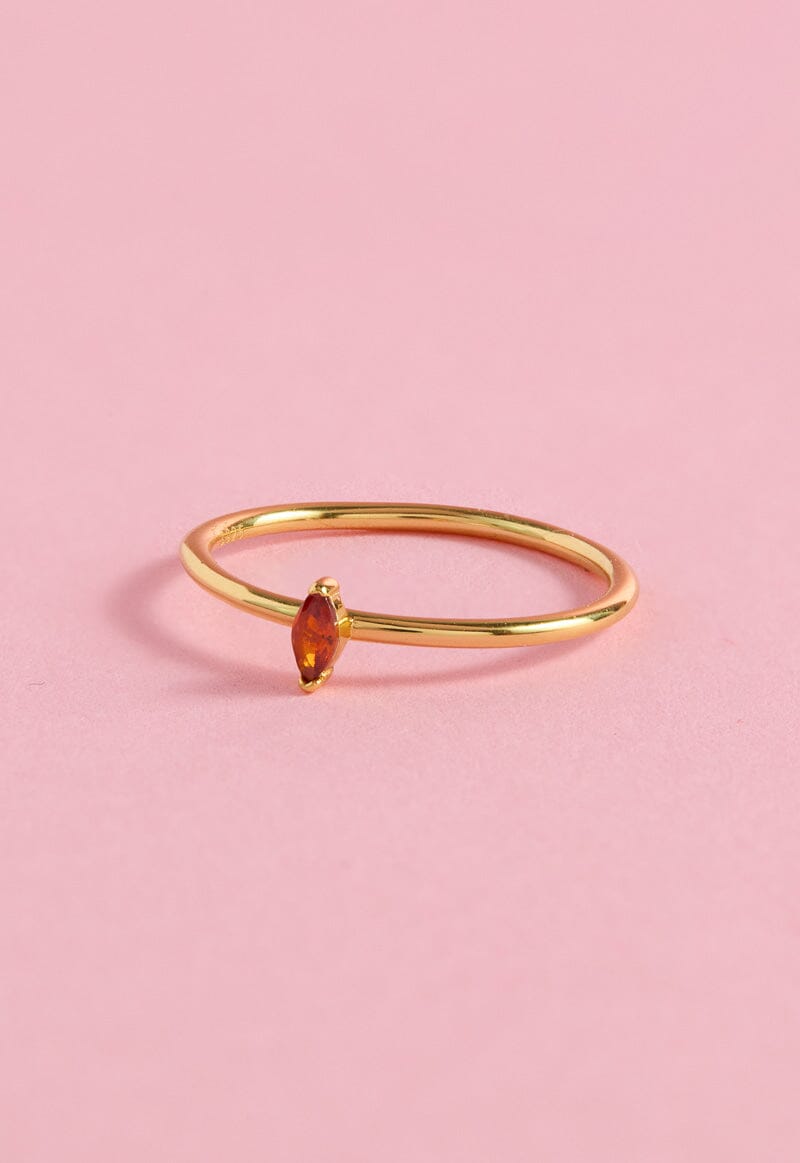Garnet Marquise Sterling Silver Ring Ring mure + grand 