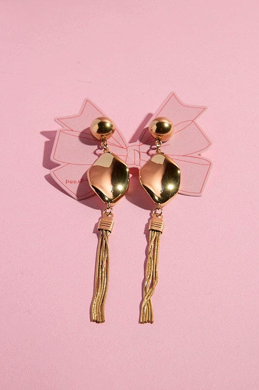Geometric Chain Tassel Statement EarringMure + Grand