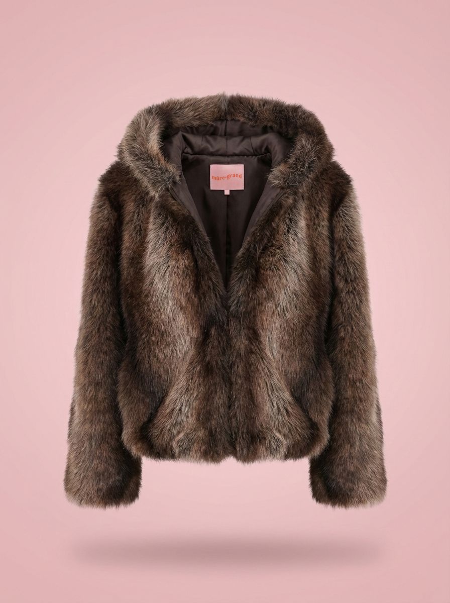 Gianna Faux Fur Hooded Jacket Clothing mure + grand 