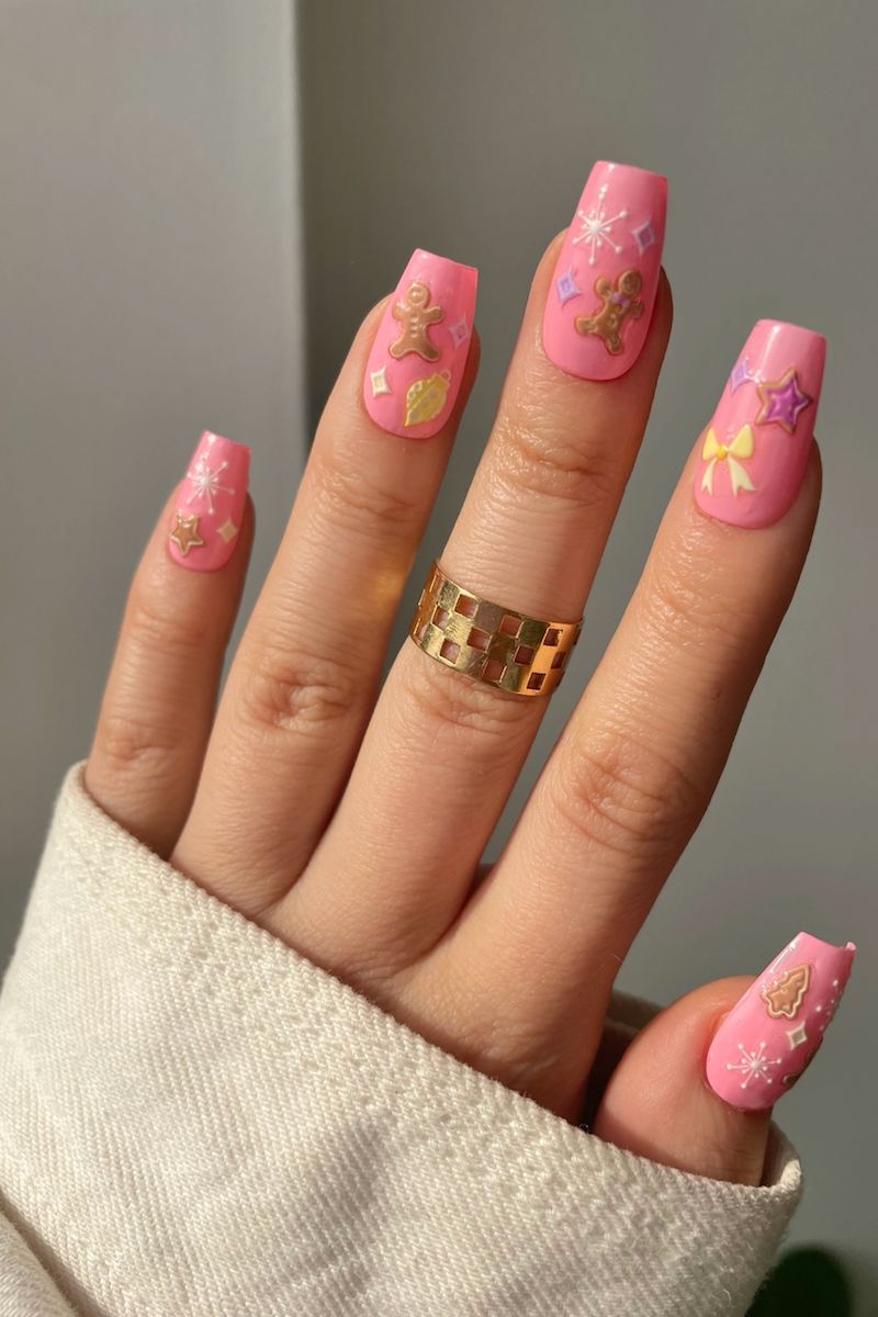 Gingerbread Nail Art Stickers Nail Deco Beauty 
