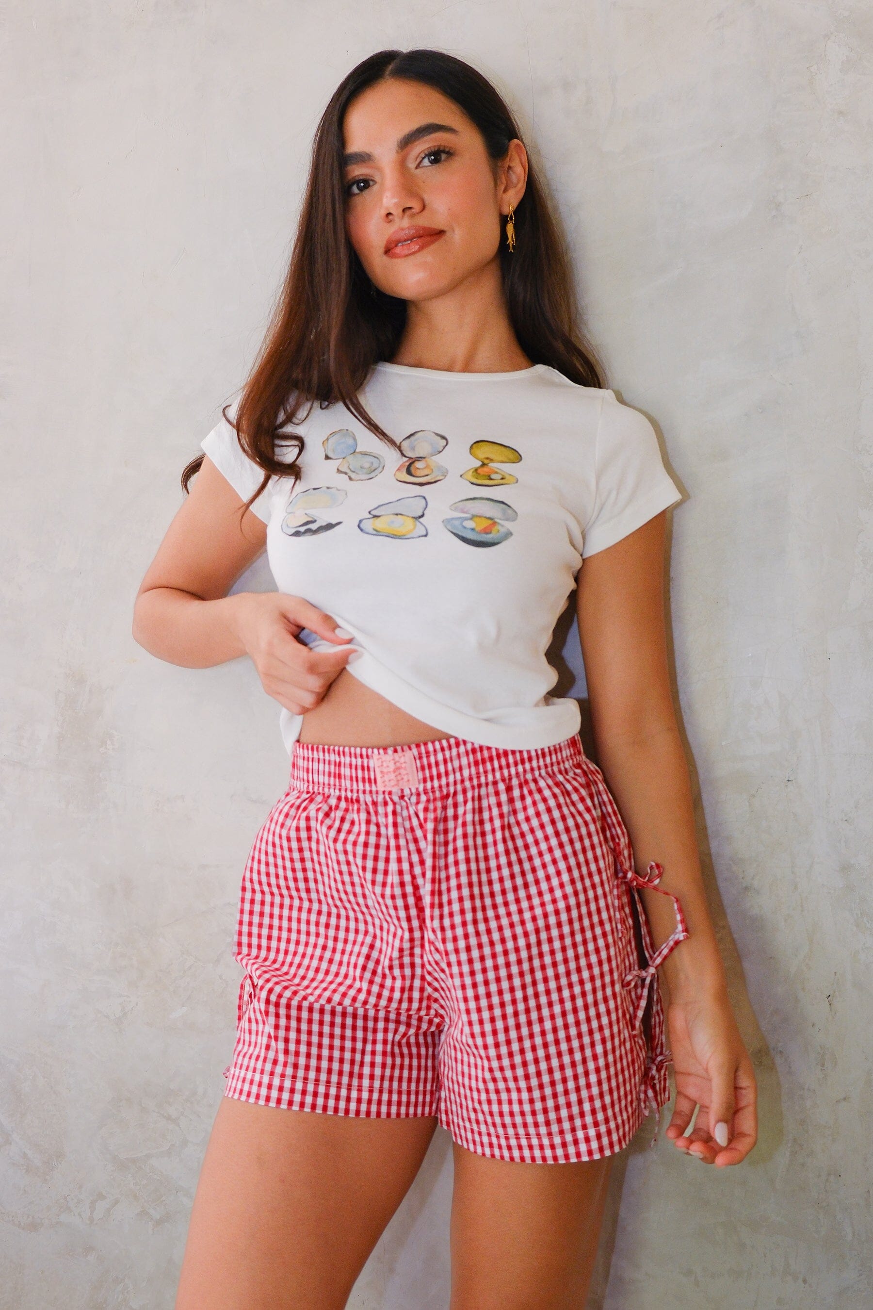 Gingham Bow Boxer Shorts Clothing mure + grand 