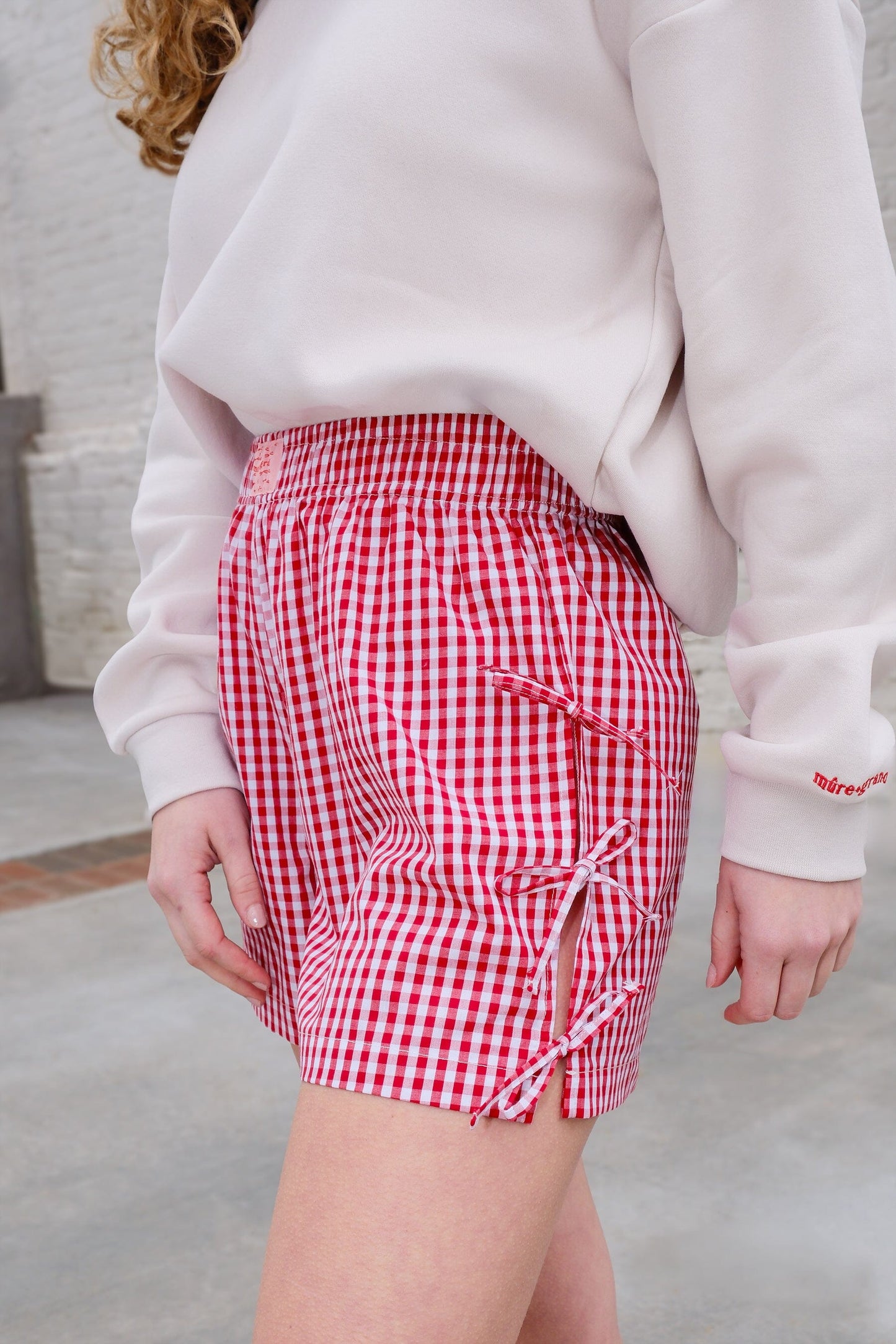 Gingham Bow Boxer Shorts Clothing mure + grand 