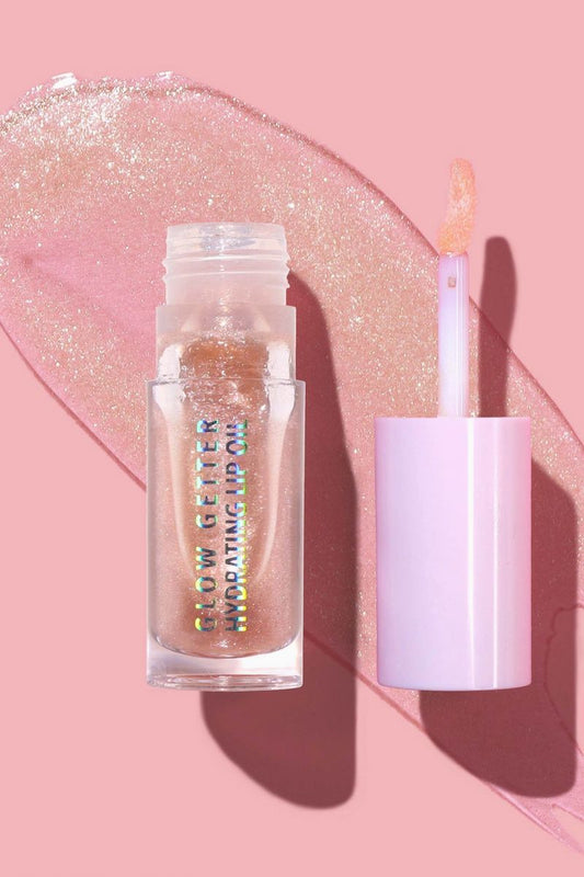 Glow Getter Hydrating Lip Oil in Champagne Kiss Beauty Moira Cosmetics 
