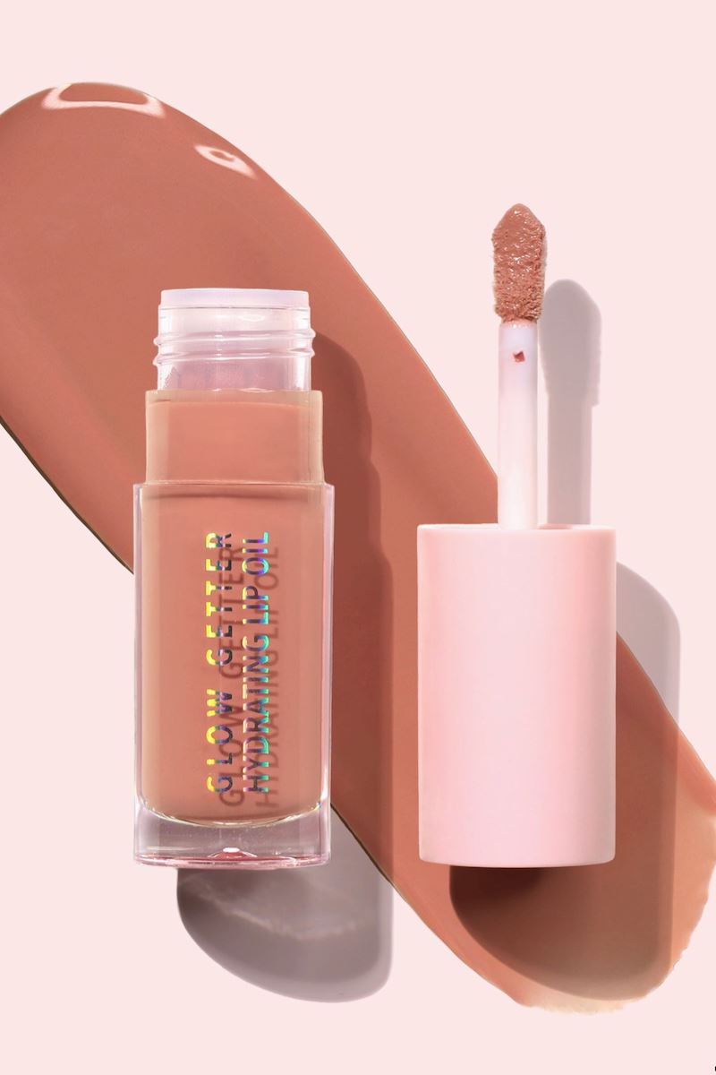 Glow Getter Hydrating Lip Oil in Soft Peach Beauty Moira Cosmetics 