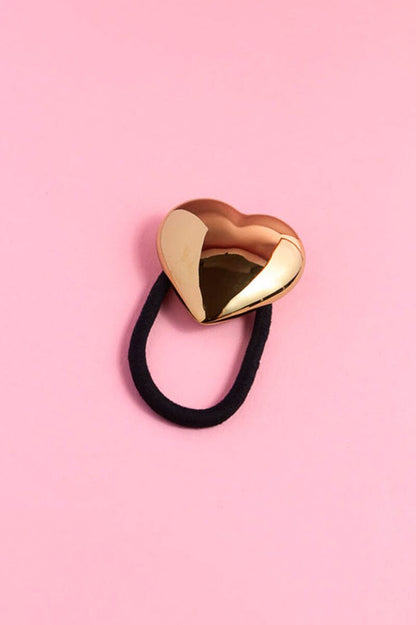 Glowing Hearts Cuff Hair Tie Hair Accessory mure + grand Gold 