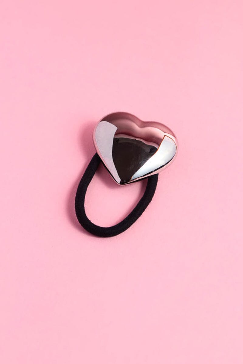 Glowing Hearts Cuff Hair Tie Hair Accessory mure + grand Silver 