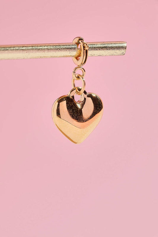 Gold Heart Charm With Spring Clip Charm with Spring Clip Mure + Grand 
