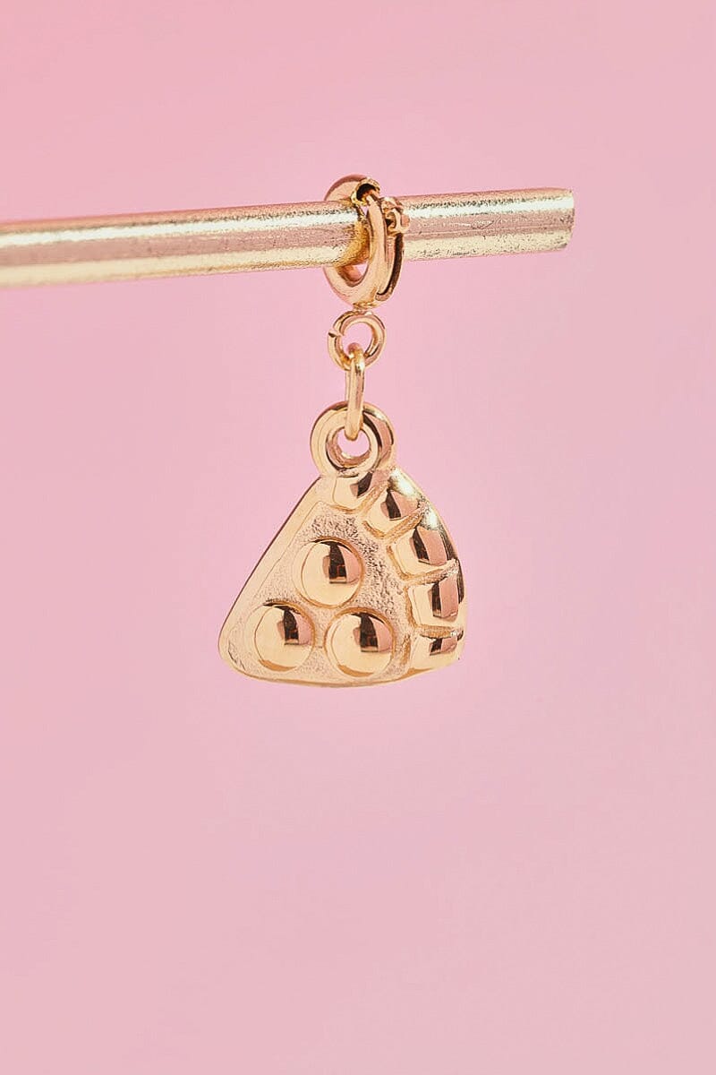 Gold Slice Pizza Charm With Spring Clip Mure + Grand 