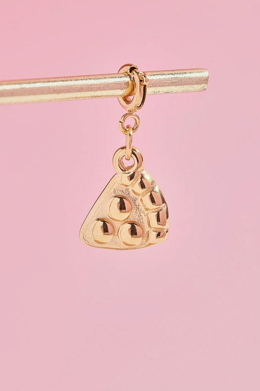 Gold Slice Pizza Charm With Spring Clip Mure + Grand 