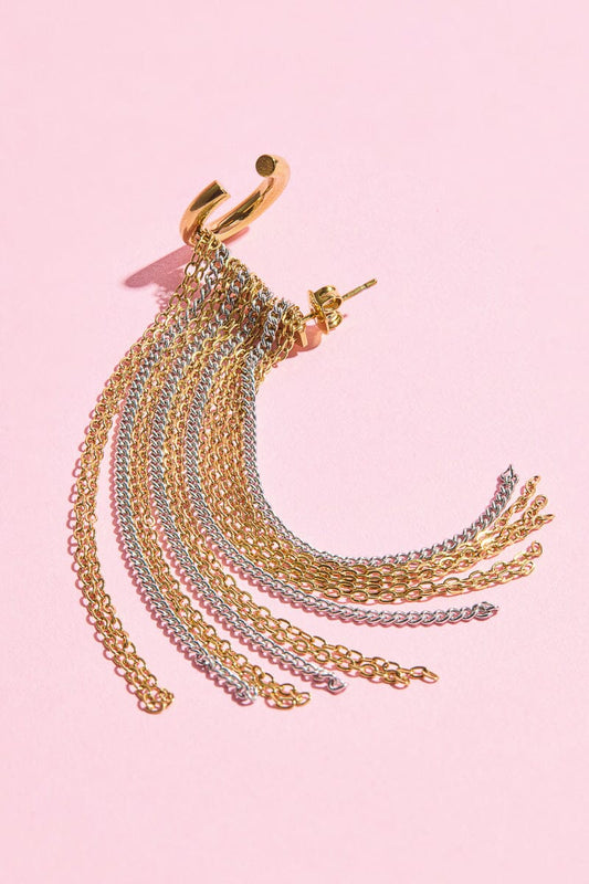 Golden Cascade Fringe Ear Cuff Earring mure + grand 
