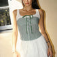 Greenlee Striped Bustier Top With Tie Front Detail Clothing Bailey Rose 