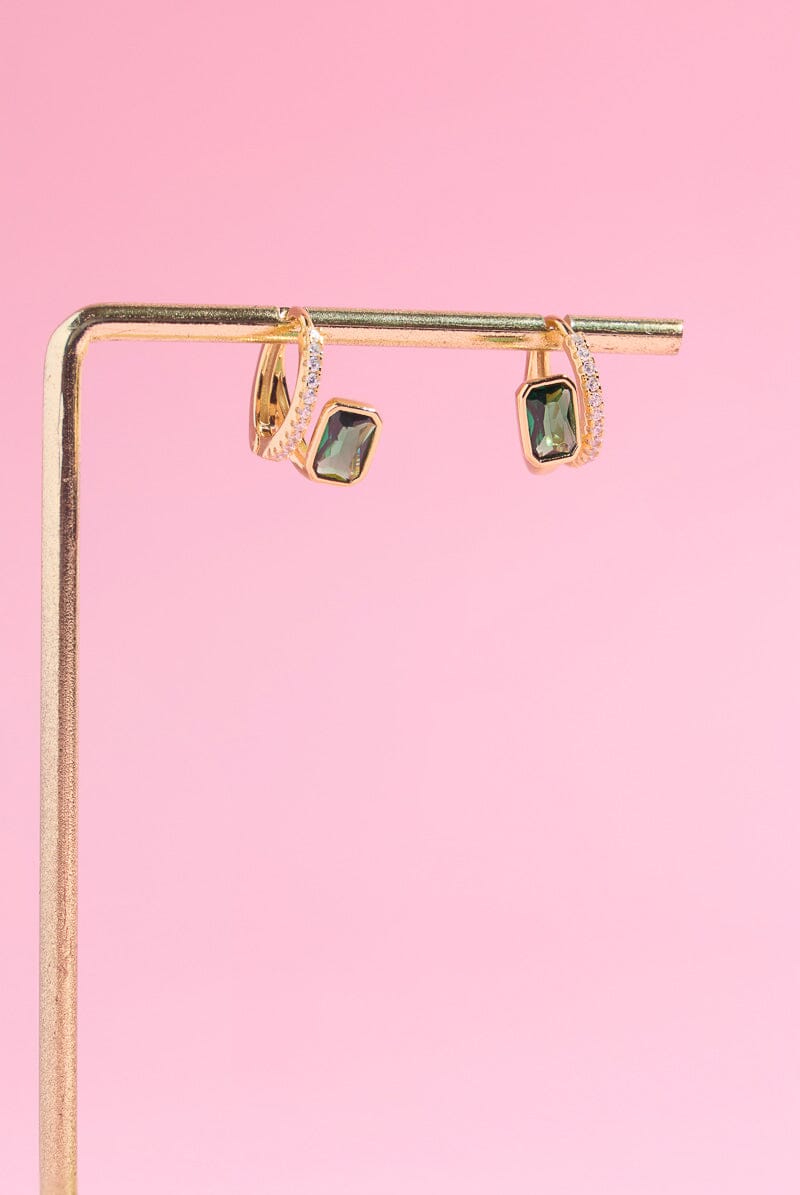 Greenlight Glow Sterling Silver Huggies Earrings mure + grand 