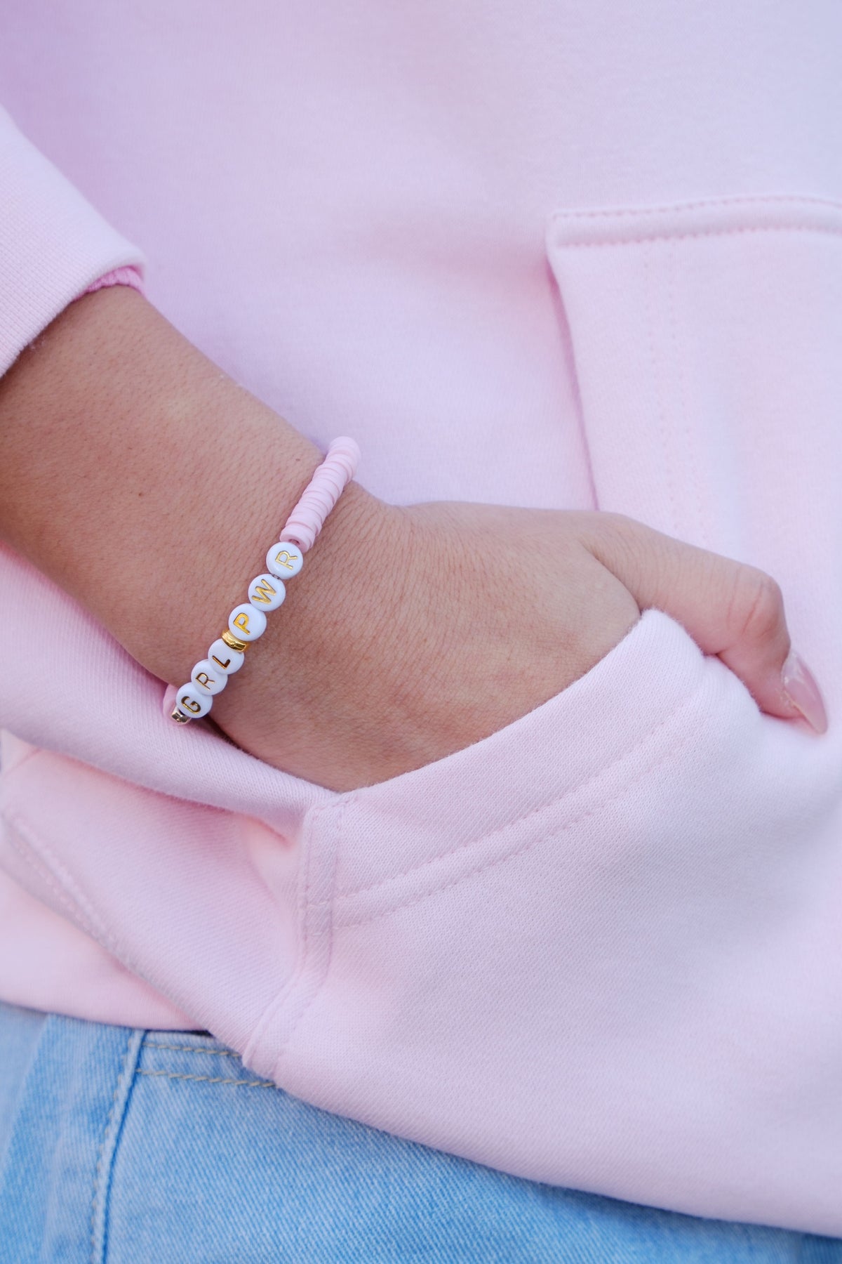 GRL PWR Inspirational Beaded BraceletMure + Grand