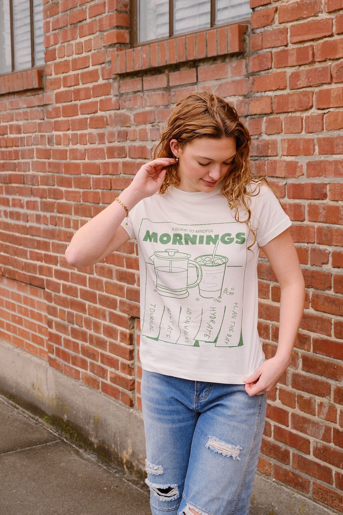 Guide to Mindful Mornings Graphic T-Shirt t-shirt mure + grand 
