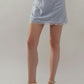 Hafsa Scalloped Lace Trim Satin Mini Skirt Clothing Urban Daizy 
