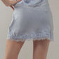 Hafsa Scalloped Lace Trim Satin Mini Skirt Clothing Urban Daizy 