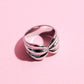 Hailey Pinched Stacking Ring Rings mure + grand 6 Silver 