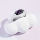 Hannah Crystal Stacking Ring Rings mure + grand 6 Purple Silver