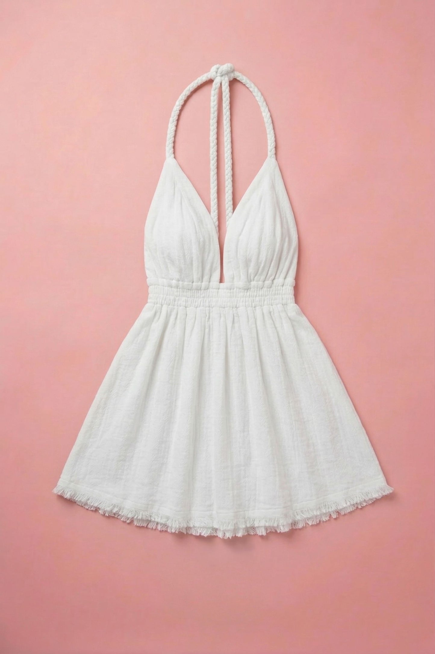 Harper Braid Mini Dress Clothing Mure + Grand White One size 