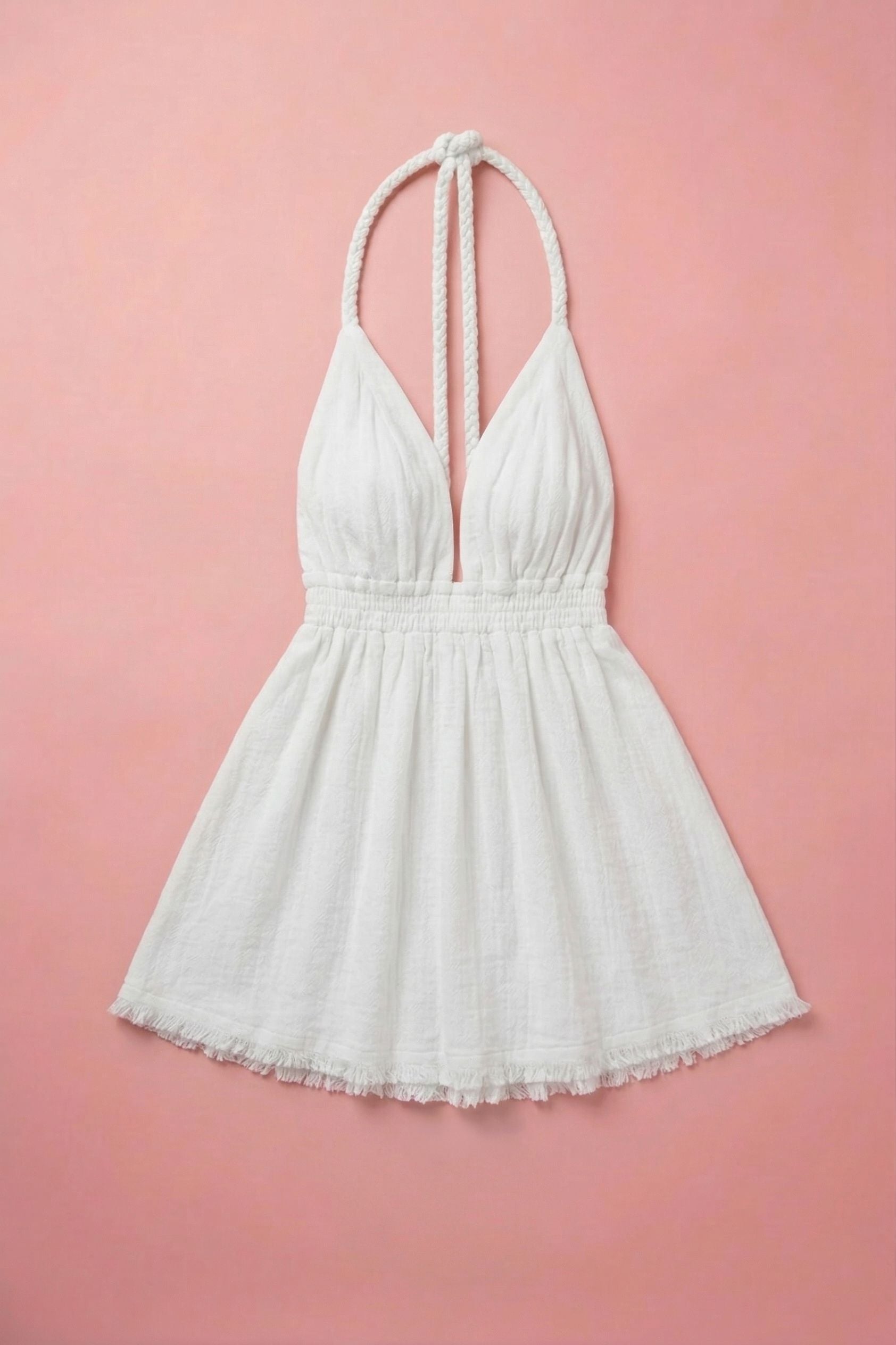 Harper Braid Mini Dress Clothing Mure + Grand White One size 