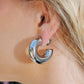 Hazel Thick Hoop Earrings Earring mure + grand Silver 