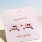 Heart Hands Enamel Charm Stud Earrings Earrings mure + grand 