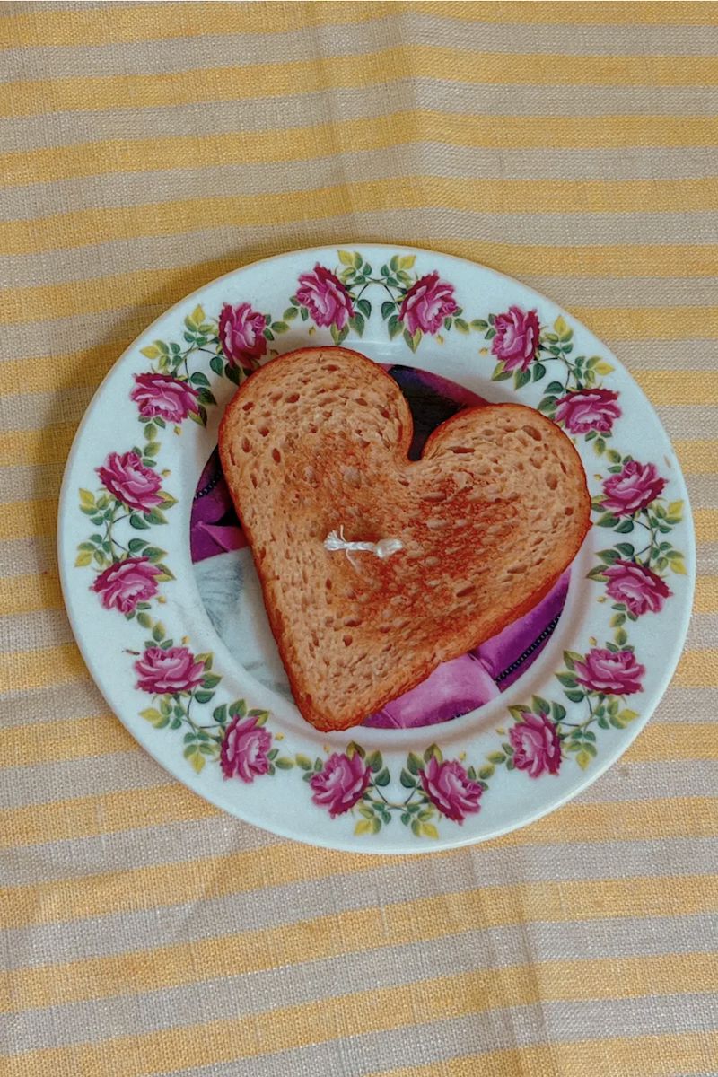 Heart-Shaped Toast Candle Candle The Wednesday Co 