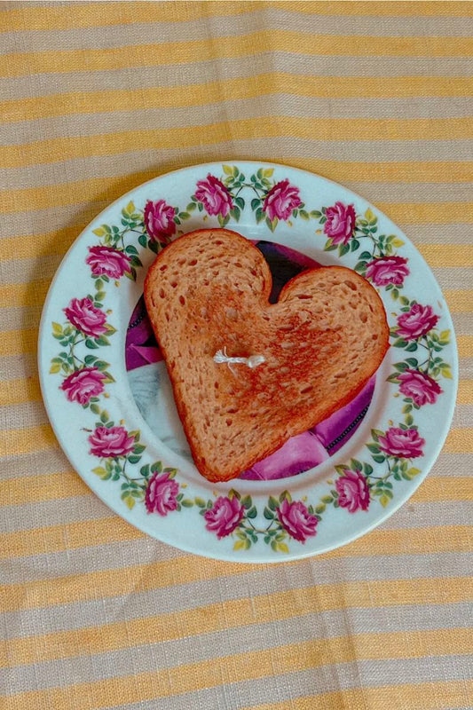 Heart-Shaped Toast Candle Candle The Wednesday Co 