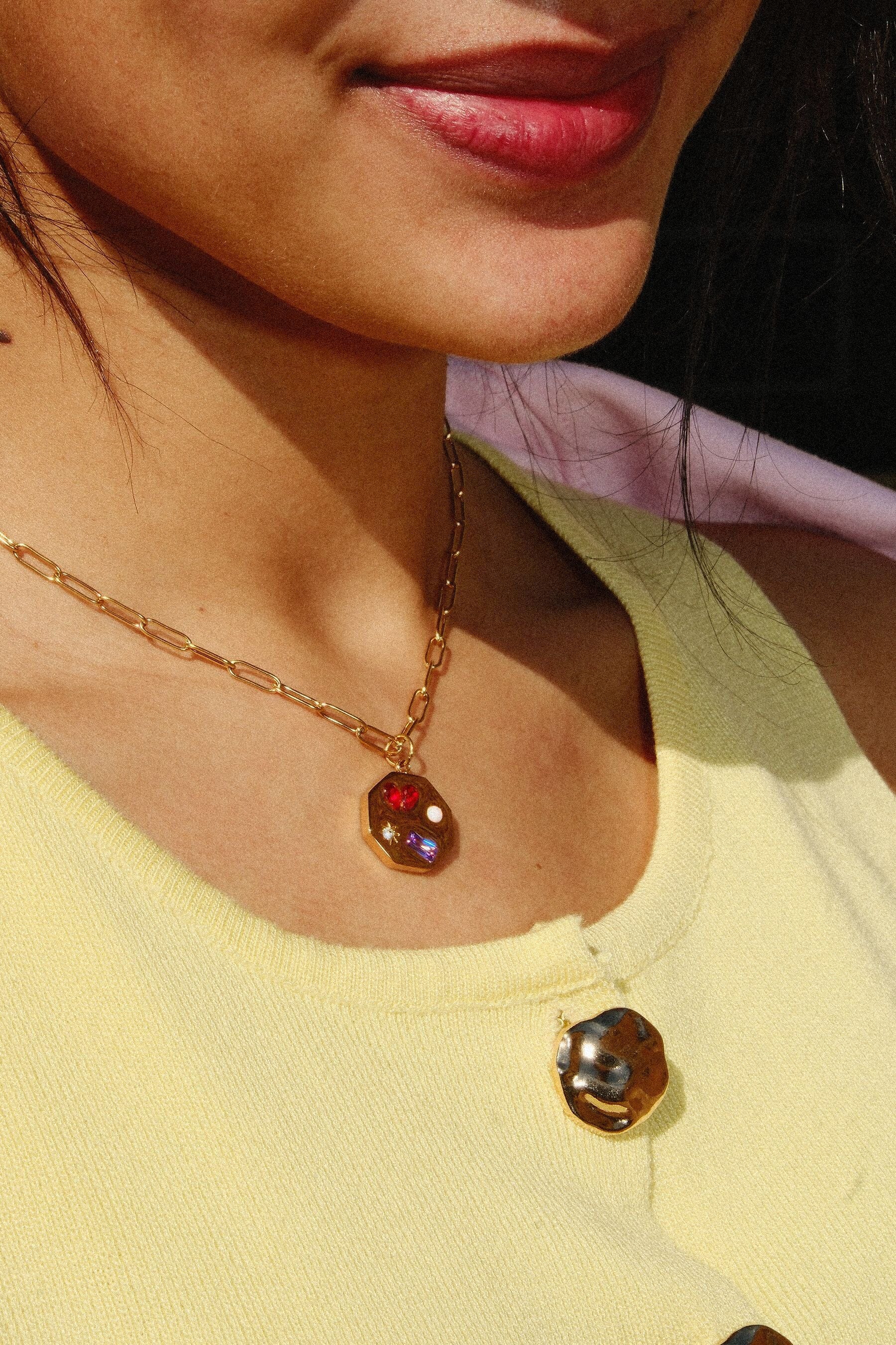 Heartbreaker Gemstone Necklace Necklaces mure + grand 