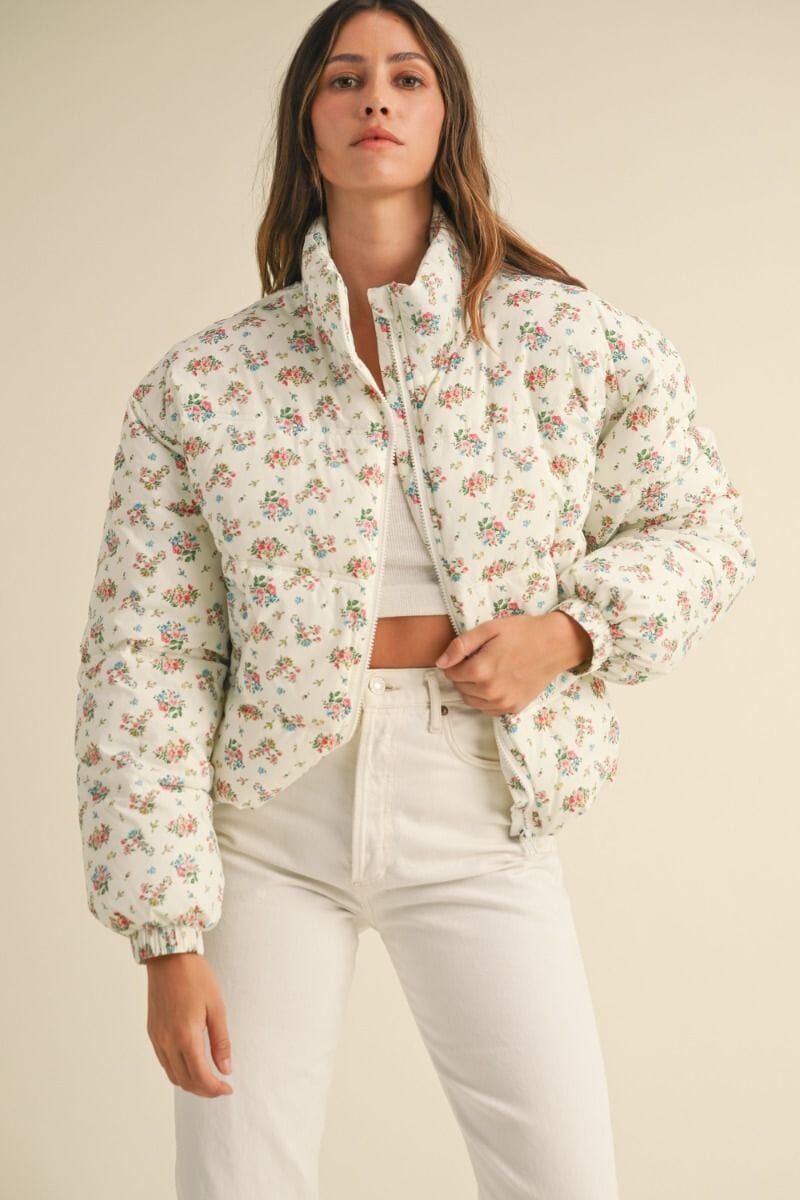 Heidi Floral Print Padding Jacket Clothing Mable 