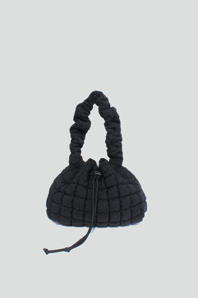 Hermia Puffer Mini Quilted Tote With Strap Bags Street Level Black 