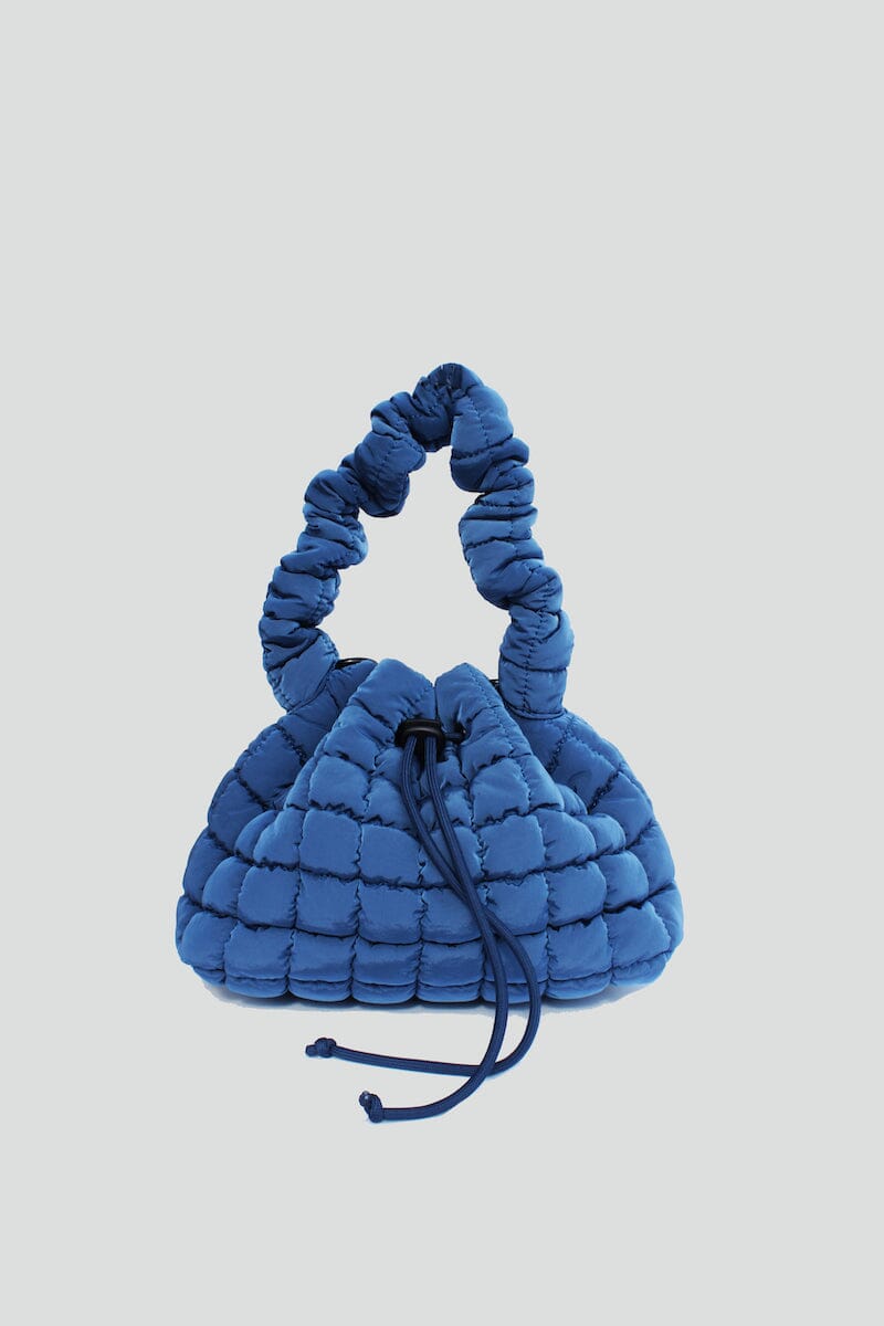 Hermia Puffer Mini Quilted Tote With Strap Bags Street Level Blue 