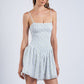 Hermona Rose Stripe Smocked Body Mini Dress Clothing Sky to Moon 