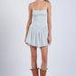 Hermona Rose Stripe Smocked Body Mini Dress Clothing Sky to Moon 