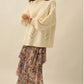 Hilda Floral-Print Mesh Tiered Side-Ruffle Maxi Skirt Clothing Promesa 
