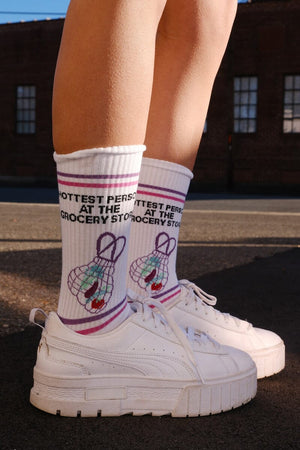 Hottest Person At The Grocery Store Tube Socks