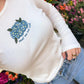 Hydrangeas Meet Me Out East Long Sleeve Baby Tee Baby Tee mure + grand 