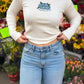Hydrangeas Meet Me Out East Long Sleeve Baby Tee Baby Tee mure + grand 