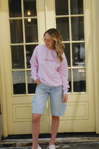 I Cried Today™ Embroidered Sweatshirt sweatshirt mure + grand 