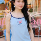 I Love Boston Embroidery Tank Top Clothing mure + grand 