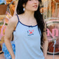 I Love Boston Embroidery Tank Top Clothing mure + grand 